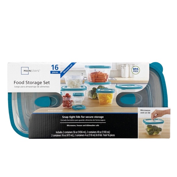 Mainstays Other - Mainstays 16 Piece Food Storage Set